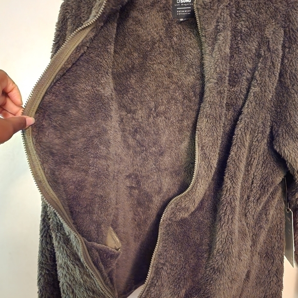 FLASH SALE 🔥 Ci Sono Olive Green Faux Fur Full Zip Jacket Sz 1X NWT - Picture 8 of 11